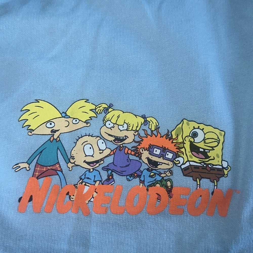 Nickelodeon Rugrats SpongeBob Lounge Shorts Y2K Blue Cartoon S - Picture 3 of 8